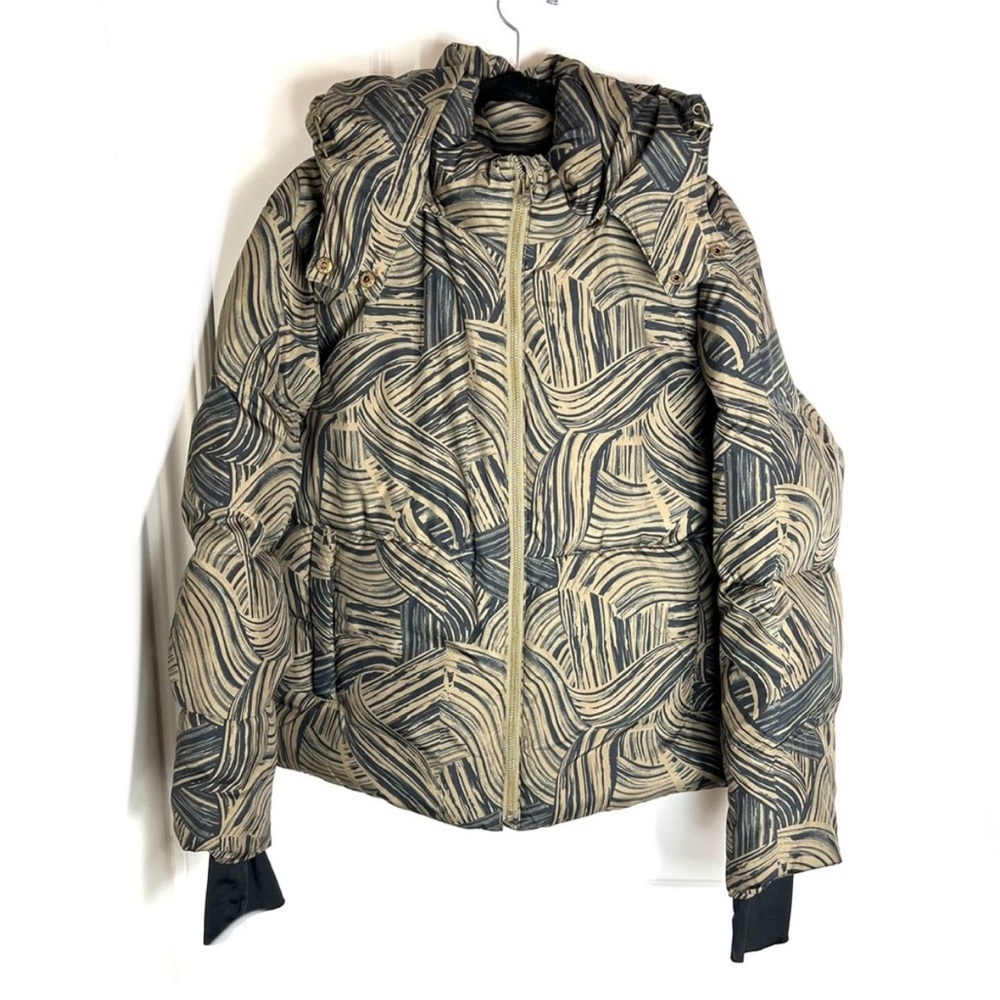Garnet Hill Printed Down Fill Coat - Picture 3 of 10
